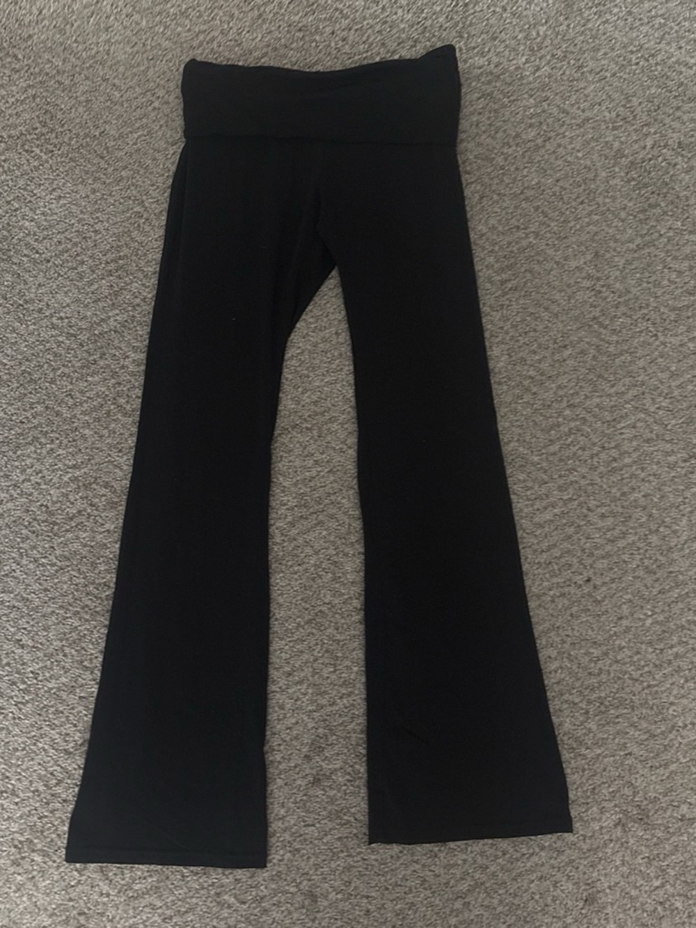 No Boundaries Black Fold-Over Waist Flare Pants